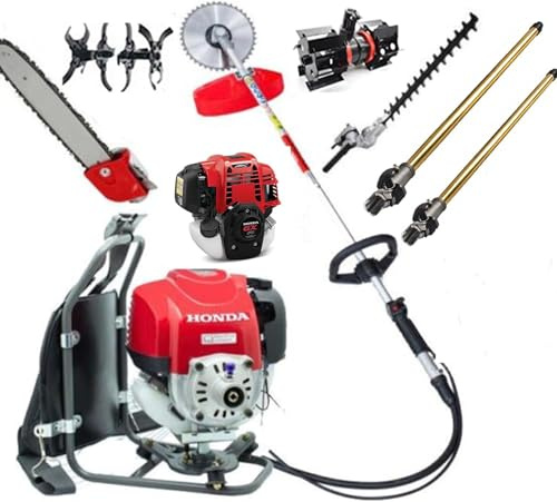 GX50 Zaino 4 Tempi Corda 7 in 1 Decespugliatore Diserbante Tosaerba Tagliasiepi Asta Sega Motozappa Rototiller