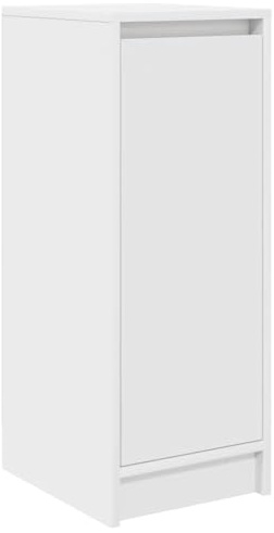 vidaXL skoskåp vitt – fristående konstruerad trähylla/hylla 29,5 x 34 x 76 cm – modern förvaring/organiserare för entré/sovrum/garderob