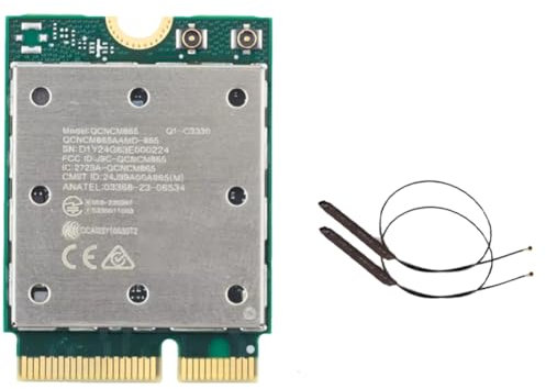 XUJIAN Tarjeta de Red WiFi 7 QCNCM865 M.2 Bluetooth 5.3 hasta 5,8 Gbps Adaptador WiFi 6E WLAN para Win11