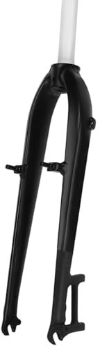 Forcella per mountain bike da 26/27,5 pollici, forcella anteriore rigida in lega di alluminio, forcella ammortizzata MTB con supporti a disco e freno a V, design leggero