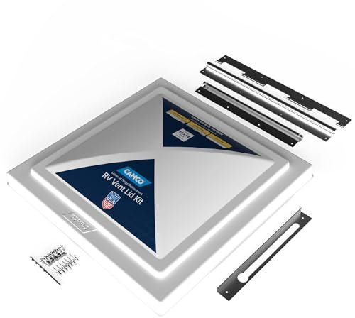 Camco Universelles Ersatz-Set für Wohnmobil-Dachlüftung, passend für Standard-Lüftungsöffnungen der Größe 35,6 x 35,6 cm, funktioniert mit Jensen, Ventline und Elixir-Modellen, inklusive 3