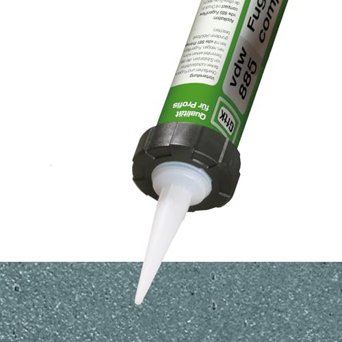 vdw 885 FugenFlex Compact - Mortier flexible pour joints de pavés en extérieur - Solution de joints 1K pour pavés et pierre naturelle - Résistant au gel, aux UV et praticable (gris pierre)