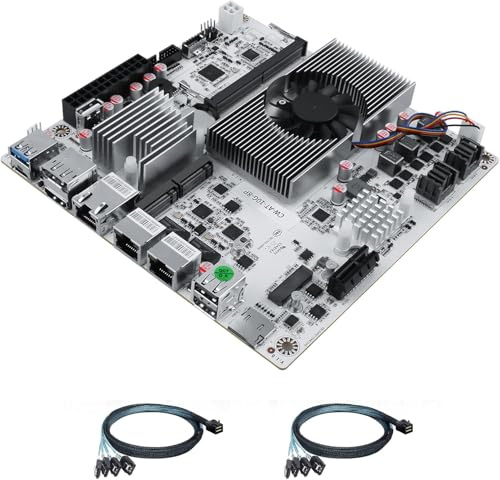 1 carte mère NAS 10 G, 2 i226-V 2,5 G, 3 LAN, 8 x SATA3.0 (2 x SFF 8643), 2 x M.2 NVMe, 1 x DDR5 PCI-E x4 Slot USB3.2 + Type-C 10 Gbp Soft Router ITX Carte mère M.2 E_Key WiFi HDMI/DP1.4 Prend en
