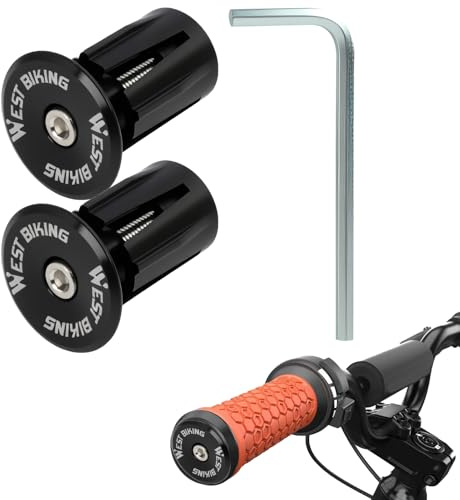Tappi Manubrio MTB in Alluminio - Coperchio Estremità Manubrio Bicicletta per MTB, Bici da Strada, Leggero, La facilità di moda e il veicolo in generale sono più attraenti. Alta Qualità (1 Paio)