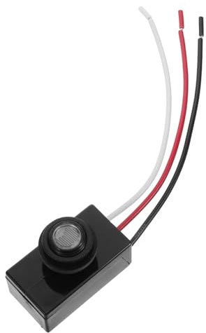 LALAFINA Interruttore Fotoelettrico per Illuminazione Esterni Controllo Luce Crepuscolare per Lampioni e Compatibile con Dc Design Resistente Alle