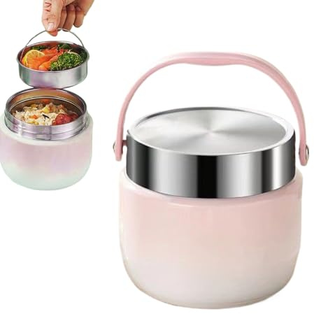 Récipient à déjeuner chaud – 1200 ml – Support portable pour boissons froides et chaudes – Boîte thermique pour le sport, la gym, les voyages, le quotidien, le barbecue, le pique-nique, la plage