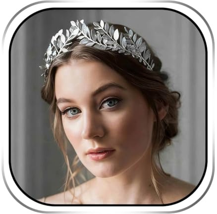 Handcess Diosa griega tiara hoja corona diadema disfraz tocado hojas novia tocado para las mujeres, talla única, Plástico, No es una piedra preciosa
