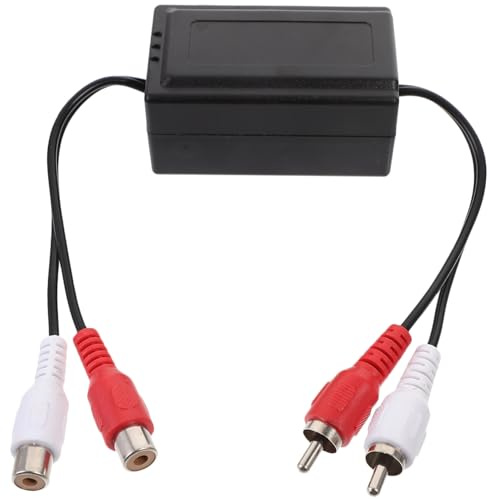 Veemoon Ground Loop Noise Filter Car Audio Accessories Signal Noise Isolator for Car Audio System Eliminates Hum and Buzzing Protects Equipment Extends Lifespan Easy