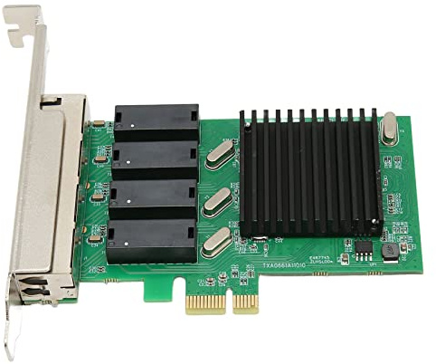 BONKZEBU Tarjeta de Red PCIe 10 100 1000Mbps Nic Controlador con Wake on LAN para Dispositivos de Servidor de Computadora, Tarjeta LAN PCIe para Server 2008
