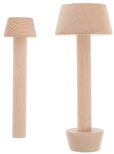 Homoyoyo Molde para Tartaletas de Huevo de Madera Doble Punta 2 Piezas (grande y Pequeño) Moldeador Manual para Repostería, Apisonador de Masa, Utensilios para Hornear Pasteles