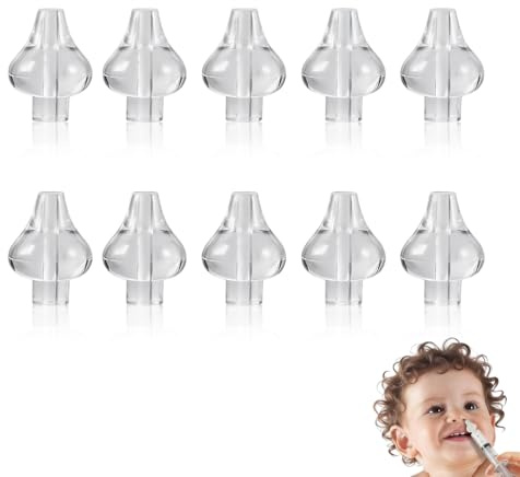 Tomedeks 10 Pezzi Beccuccio Morbido Lavaggio Nasale Bambini, Beccucci Aspiratore Nasale, Punte per Siringa Nasali, Sterilizzabili, Olive Nasali per Lavaggi Neonato