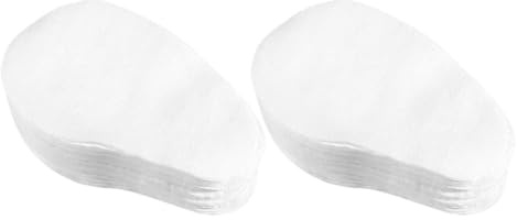 MALUGOGO Almohadillas para Ojos Cómodas en Forma de Mango, Papel Portátil 100% Algodón, 200 Unidades para Cuidado Ocular en Casa, Accesorio Práctico para Protección y Alivio Ocular
