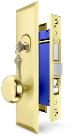 Mortise Lock Entry Lockset Deadbolt for Residential Commercial Backset 2-1/2 (Right Hand)