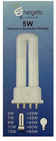 Energetic Lighting YDW5-U - Ampoule 2G7 5W 230lm L=90mm - économie d'énergie - longue durée