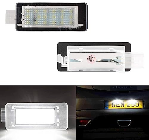 OZ-LAMPE Weihnachten LED Kennzeichenbeleuchtung für Renaul-t Espace Scenic Laguna Fluence Captur Modus Dacia Duster Lodgy Logan MCV, LED Kennzeichen, 2 Stücke