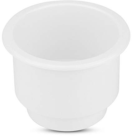 aqxreight - Porte-gobelet Marin, Support de Bouteille de Tasse de Boisson en Plastique de Bateau de RV Marin Universel avec Trou de vidange d'insertion(Blanc)