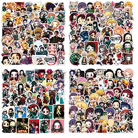 200pcs Cartoon Anime Stickers Kids Stickers for Laptop Water Bottles Bicycle Skateboard Luggage Decal