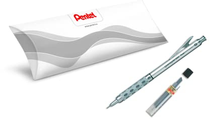 Pentel GraphGear PG1015-A Druckbleistift mit Metallgehäuse 0,5 mm + 1 Hi-Polymer Super C505-HB, PG1015-A/C505-HB