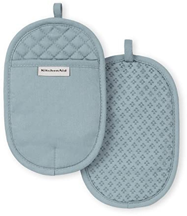 KitchenAid Asteroid Pot Holder 2-Pack Set, Blue, 6.5x10