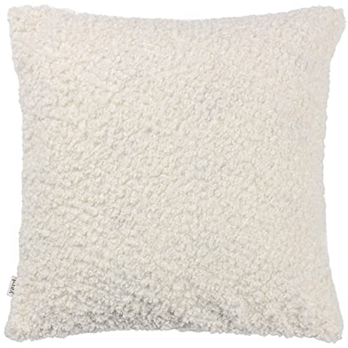 Yard Funda de cojín Cabu: Suave, Gruesa y Texturizada de bouclé escandinavo (Crudo - 45x45cm)