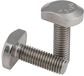 T-Bolzen M5 M6 M8 M10 M12 T-Schraube Vierkantschrauben 304 Edelstahl 37 Hammerkopfschrauben for T-Nut (Color : 70mm, Size : M5(2pcs))