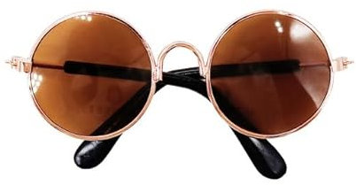 Schöne Vintage Runde Hund Katze Sonnenbrille Welpen Requisiten Dekorationen für Hunde Reflexion Brillen Requisiten Zubehör
