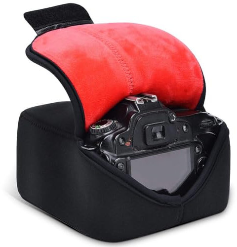 CADeN Kamerahülle DSLR Kameratasche Spiegelreflexkameras Neopren wasserdicht Kamera Schutzhülle für Canon Nikon und Sony,M