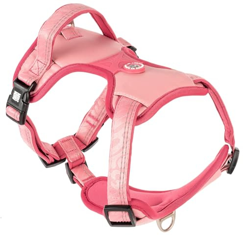 Max & Molly Sport Hundegeschirr Mittelgrosse Hunde mit Gotcha! Smart ID Sicherheitsanhänger, Matrix 2.0 Rose/M, Geschirr Hund Gepolstert & Reflektierend - Komfort für deinen treuen Begleiter