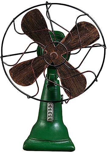 Cabilock Retro Table Top Fan Ornament Battery Operated Desktop Fan Adornment Home Decor