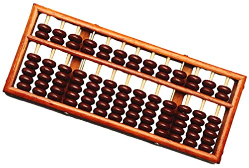 ＡＷＨＡＯ 13 Colonnes de Perles de Bois Chinoises, Boulier Arithmétique, Outil de Calcul, Fabrication Exquise, 7 Perles par Rangée, Collection éducative, Perles Jaunes