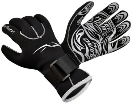 CAFFEN Tauchhandschuhe 3 mm echte Neopren-Handschuhe, Kratzfest und warm halten for Tauchen, Winter, Schwimmen, Speerfischen, Kajakfahren, Surfen Neoprenhandschuhe (Größe : XL)