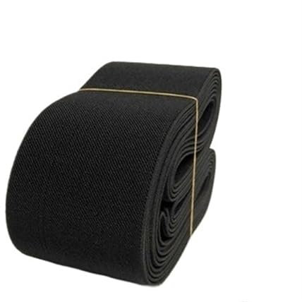 Banda Elástica Banda elástica gruesa de Color 6cm de ancho, falda, cinturón, pantalones, cintura elástica, sarga, banda de goma plana suave for el hogar EláStica De Costura ( Color : Black , Size : 2M