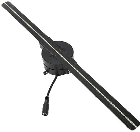 Ventola con Ologramma 3D, Proiettore Pubblicitario Video con 224 Perline Luminose da 16,5 Pollici, luminosità Dell'Angolo Regolabile 1250 Giri/min Display Pubblicitario con