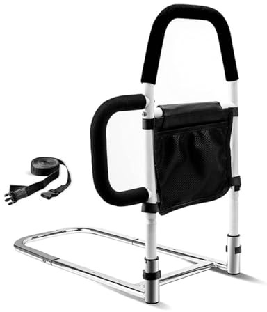 WDMJxar Bed Rails for Elderly Adults, Portable Adjustable Bed Assist Rail with Storage Bag Mobility Aid for Pregnant Women, Seniors, Handicap