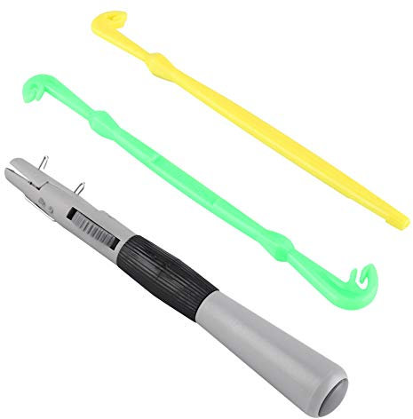 Angelknoten-Haken-Binder-Werkzeug-Set, Angelhaken-Bindewerkzeug, Manuelles Angelhaken-Bindeschnur-Bindewerkzeug mit Sub-Linie, Einzel- und Doppelhaken, Schnelles