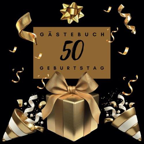 Gästebuch 50 Geburtstag: Ideal für persönliche Widmungen, Wünsche und Fotos. Für 30 bis 60 Gäste. Gästebuch und Erinnerungsalbum zum 50. Geburtstag. ... halben Jahrhunderts. Vintage-Dekoration.