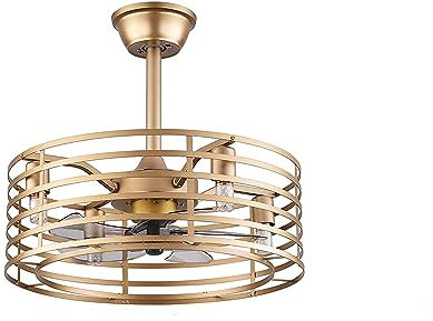 Bladeless Ceiling Fan with Remote Control Enclosed Low Profile Chandelier Light included