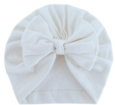 Baby Turban Mütze mit Schleife Neugeborene Babymütze Beanie Kopfbedeckung | Die elegante Turban Mütze mit großer Schleife macht jedes Baby-Outfit besonders süß und ist ein echter Blickfang.