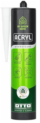 My Green Home Mastic d'étanchéité en acrylique Blanc 300 ml Pour intérieur et extérieur Ottoseal