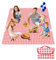 300 x 200 cm Manta de picnic impermeable, estera de camping, portátil, alfombrilla de playa plegable, manta de picnic con asas para camping al aire libre, viajes, parques, playa, césped (color rojo)