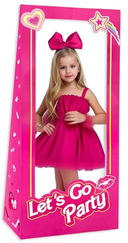 Life Size 4.4ft Tall Stand-in Cardboard Doll Photo Booth for Doll Princess Party Decorations Girls Birthday Party Decor Photoshoot