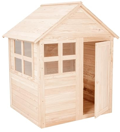 TP Toys Buttercup Cottage Wooden Playhouse with Floor Pack. Wooden Playhouse, Perspex Windows And Door, Made Form FSC Certified Wood for Ages 2+ Years
