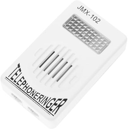 FUNNETOYU Amplificatore per Telefono Fisso Bianco in Pp, Leggero e Facile da Usare, Potenziatore Suoneria Telefono per Casa Volume Amplificato e Design Ergonomico