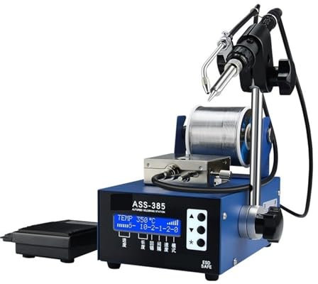 Machine À Souder Entièrement Automatique À Affichage Numérique ASS-385A, 75W, Type Pédale, Alimentation Automatique En Étain, Station De Soudage BGA ,ContrôLe PréCis De La TempéRature(ASS-385A)
