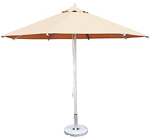 ASerZenith Paraguas De Exterior con Diseño De Poste De Aleación De Aluminio, Sombrilla Redonda De 3 Metros para Patio Y Playa con Base De Mármol Estable.
