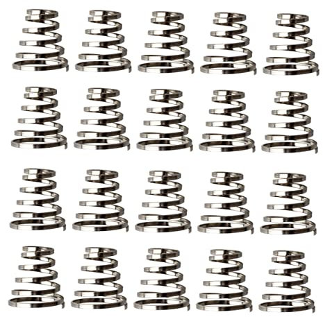 Sosoport 1 Satz Wellenfeder des Schnellspannhebels Achsbefestigungsstange Feder Fahrradachsen-schnellspanner Schnellspannerfeder Schnellspannfeder Rostfreier Stahl Silber 20 Stück