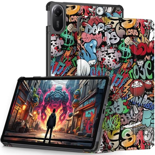 HEISHAYU Custodia per Xiaomi Redmi Pad 2 / Pad2 4G 11 Pollici Tablet 2025, Cover con Auto Sveglia/Sonno, Graffiti