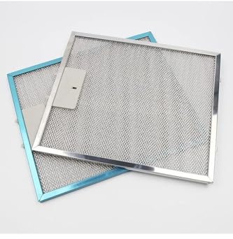 Lux-ell DA6-830 DA6-833 - Filtro antigrasso in metallo, 312 x 226 mm, compatibile con cappe Kumtel