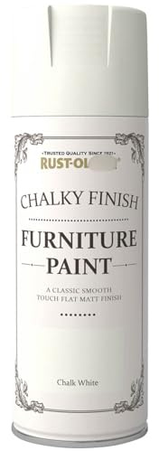 TIGHUP Chalky Furniture Spray Paint 400ml - Chalk White - Smooth, Chalky Matt Finish - Exceptional Coverage in One Coat - Works Great Over Old Paint and Varnish
