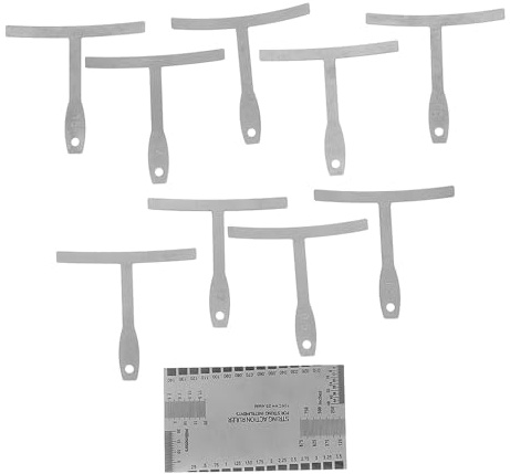 SUPVOX Set de 10 Reglas de Calibre de Radio y Medidor de Acción de Cuerdas para Guitarra, de Hierro y Plástico, Adecuado para Medir y Reparar Guitarras